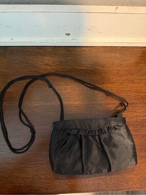 Classic Black Women's Crossbody Bag with Braided Strap